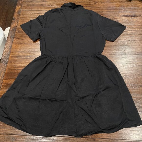 NWT J.Crew Collection Women's Sz 6 Black Shirtdress A-Line Jewel Buttons CF624 - Picture 7 of 10
